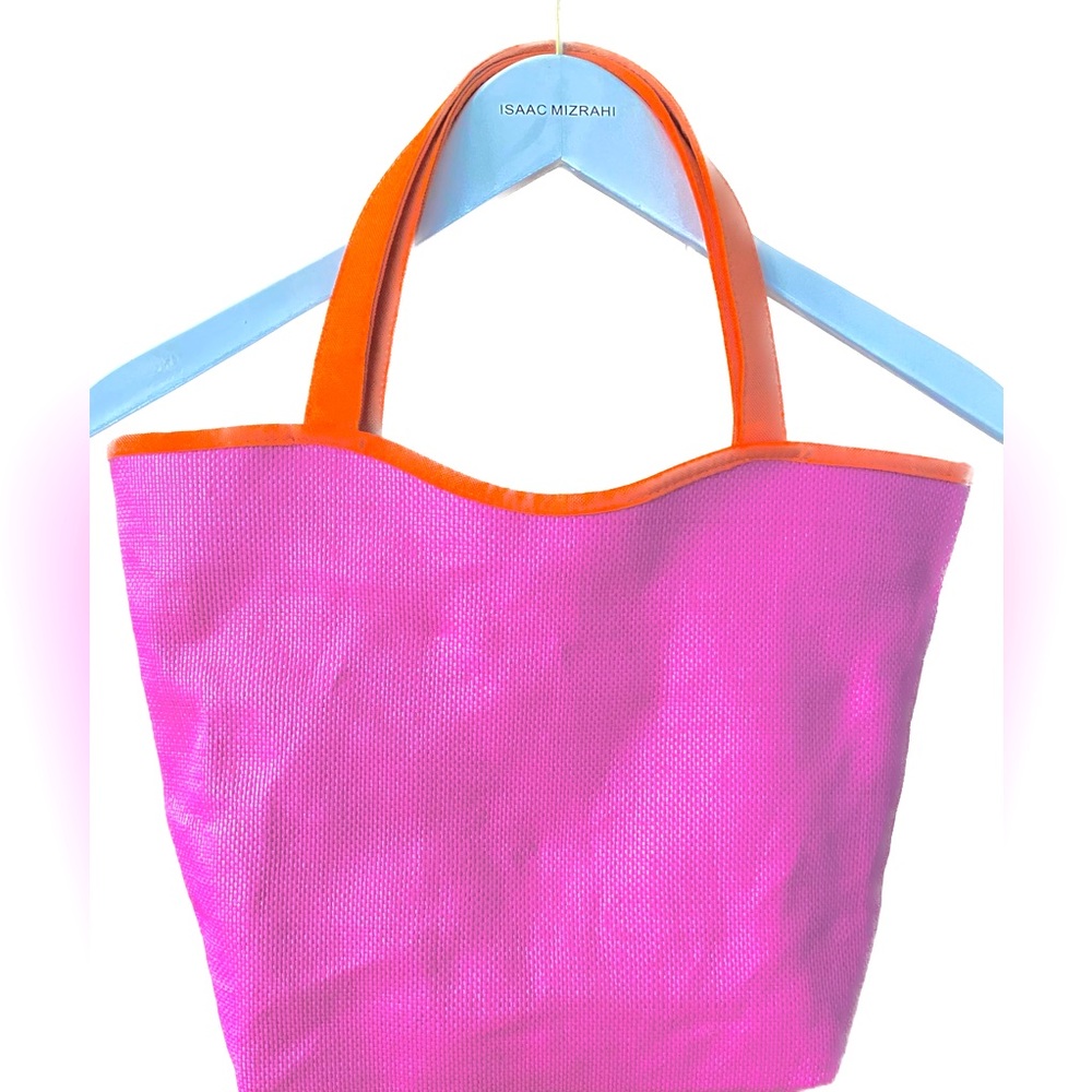 Free Tie Dye flip flops with Barbie pink woven bag